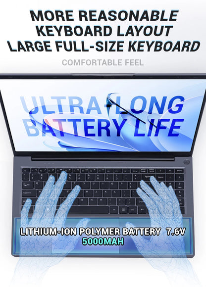 Firebat AT15 Laptop Intel N150 N100 CPU 15.6 Inch 16GB RAM SSD 512GB 1TB Lightweight Business Computer Notebook BT4.2 WiFi5