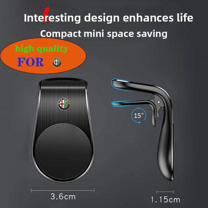 Magnetic Car Phone Holder Air Vent Clip Mount GPS Support  For Alfa Romeo Giulia Stelvio Giulietta Spider GT 4C 8C Mito Brera
