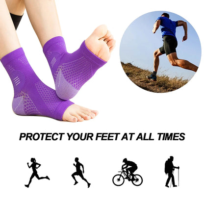 1Pair Neuropathy Socks - Peripheral Neuritis Compression Diabetic Toeless Foot Sleeves for Nerve Damage Pain in Feet, Ankle Gout