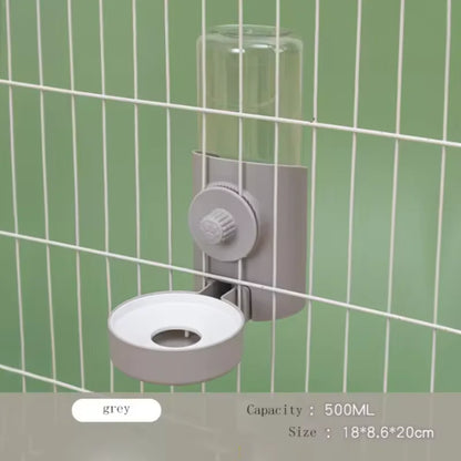 Automatic Pet Feeder with Hanging Bowl Water Bottle Food Container Dispenser for Puppy Cats Rabbit Birds Pet Feeding Product