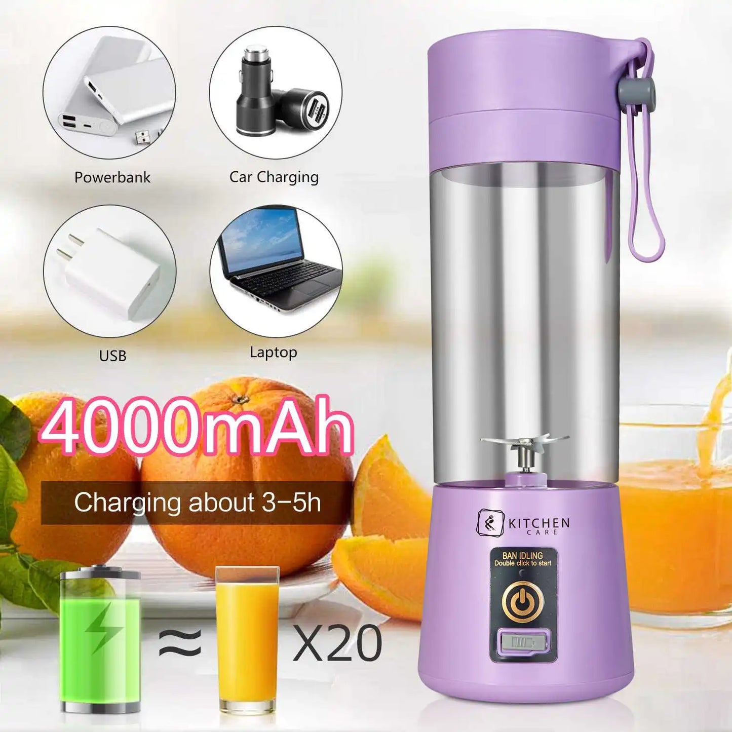 Portable Fruit Juice Blenders Summer Personal Electric Home Mini Bottle