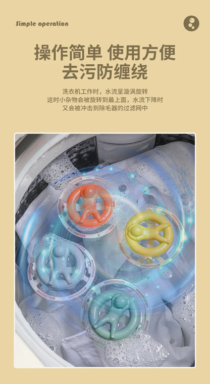 Reusable Cleaning Ball with 20Pcs Filter Screen Dirty Washing Machine Hair Filter Magic Laundry Ball Lint Hair Removal Catcher