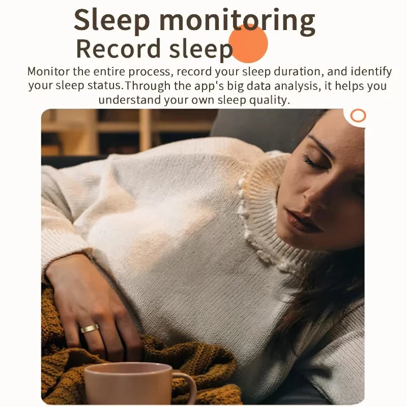 Smart Ring For Women Men Health Tracker Heart Rate Blood Oxygen Monitor Multi Sports Sleep Fitness 5ATM Waterproof Smartring