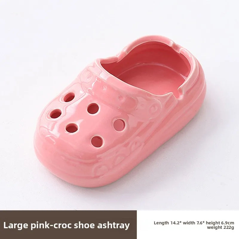 Stylish Ceramic Ashtray for Office Home Living Room Trendy Crocs Design Creative Business Gift