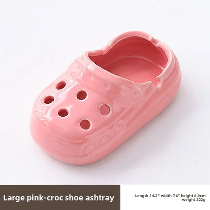 Stylish Ceramic Ashtray for Office Home Living Room Trendy Crocs Design Creative Business Gift
