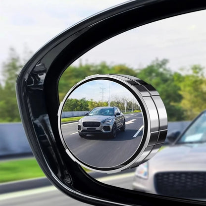 2pcs Car Small Round Mirrors 360 Adjustable Suitable for Assisting Reverse Vision Blind Spots Safety Protection Convex Mirror