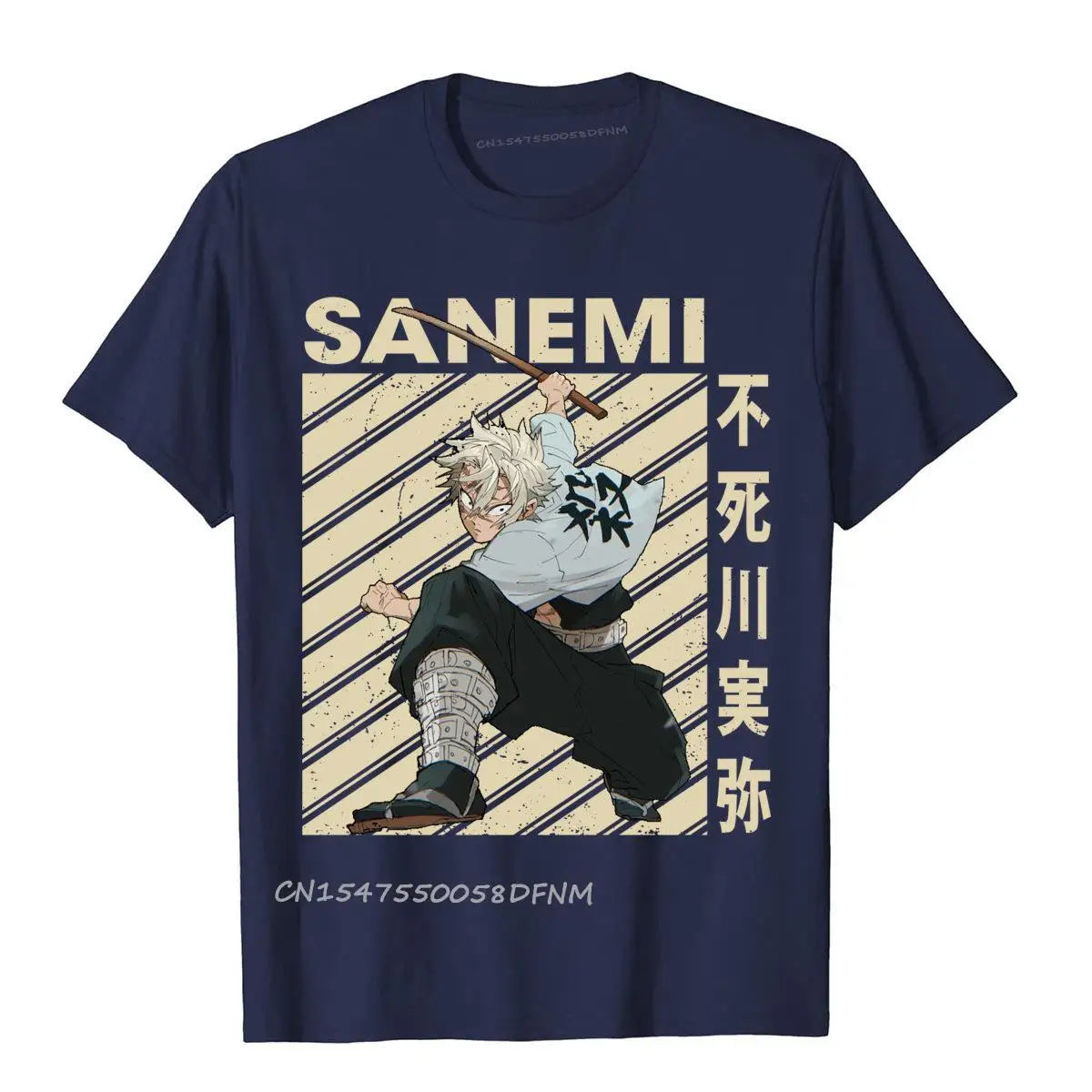 Latest Mens T Shirt Classic Art Sanemi Demon Anime Vintage Tops T Shirt Premium Cotton Preppy Style