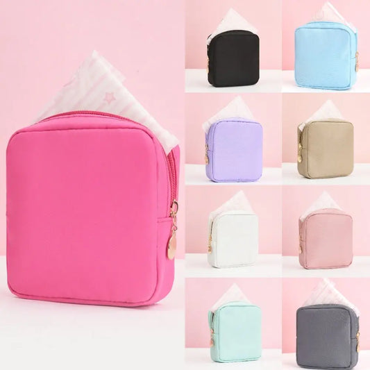 Fashion Multicolor Sanitary Pad Bags Home Organization Portable Pad Pouch Napkin Storage Organizer
