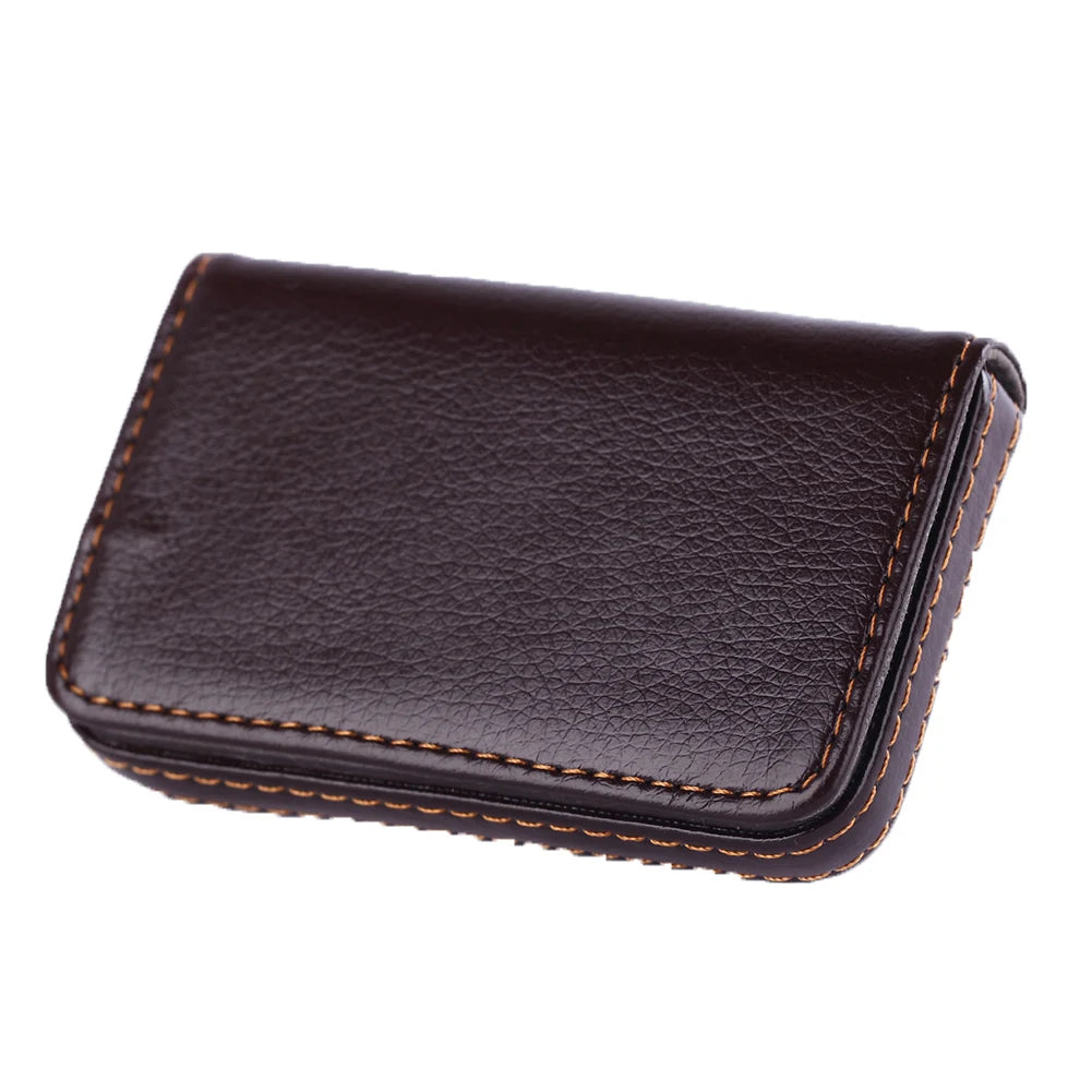 Solid Color PU Leather Business Card Holder Name Card Holder Card Book Large Capacity Card Package Card Holder Card Organizers