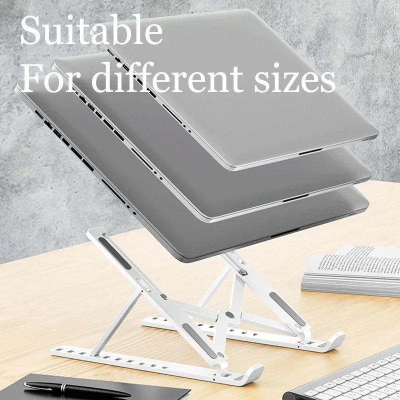 Laptop Stand 10Position Adjustable Portable Notebook Support Base Holder ABS Laptop Holder For Macbook Lenovo Laptop Accessories