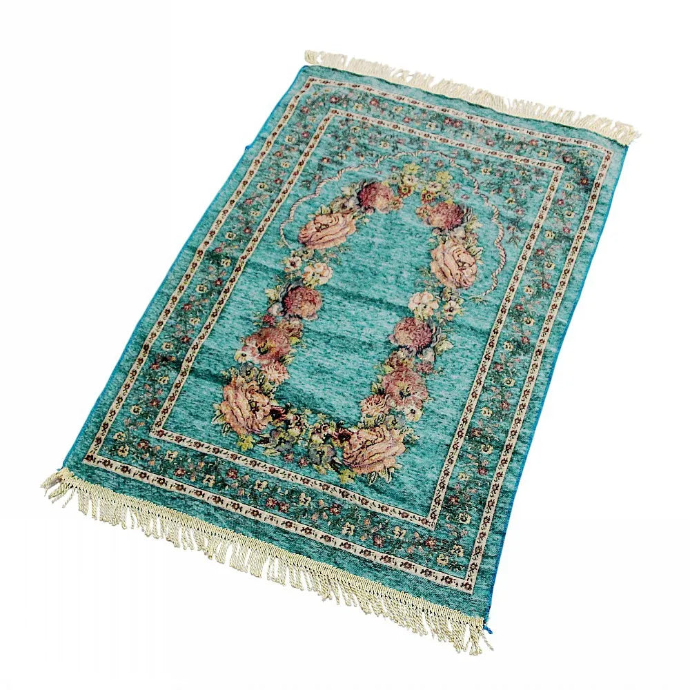 Muslim Worship Mat Prayer Rugs Chenille Cotton Islamic Blanket Home Decoration Church Utensils Portable Carpet