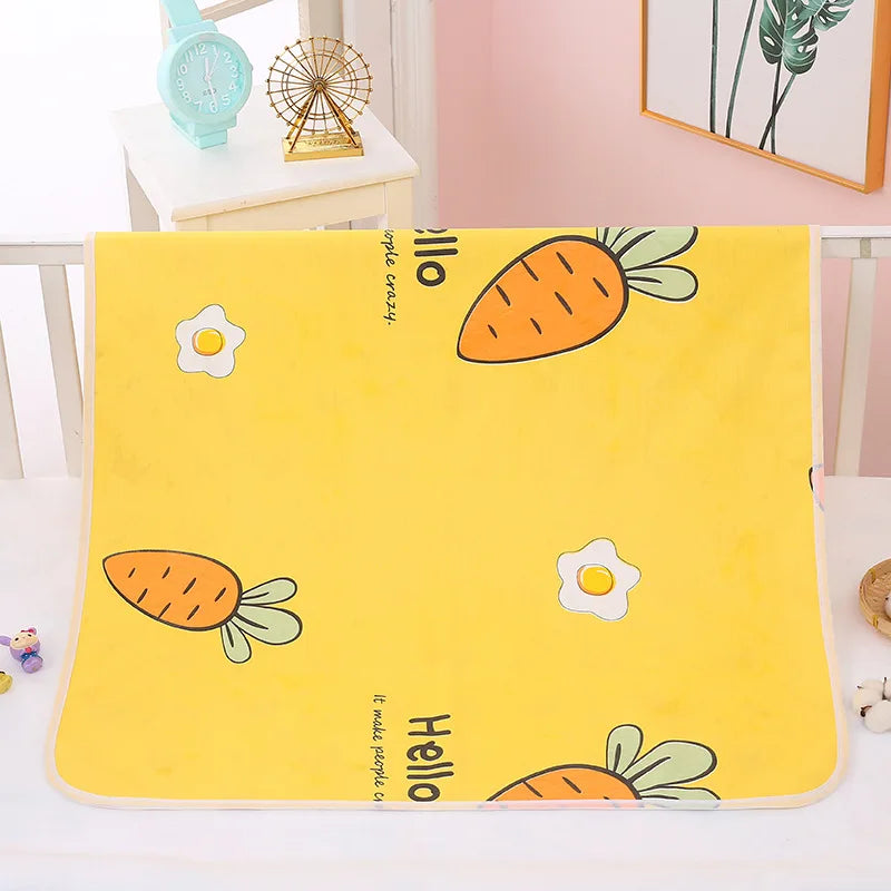 Newborn Cartoon Urine Pad Portable Cute Double Sided Bed Mat Waterproof Washable Diaper Changing Pad Children Diaper Products
