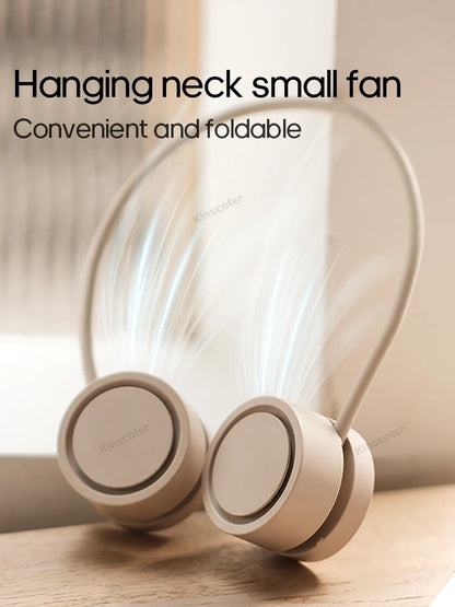 Hanging Neck Fan Power ventilador Bladeless Neckband Fan Portable Mini Air Cooler USB Rechargeable Electric Fans
