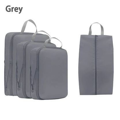 4Pcs/Set Travel Compression Bag Luggage Organizer Travel Pouch Packing Cubes for Travel Bag Organizer Travel Storage Bag