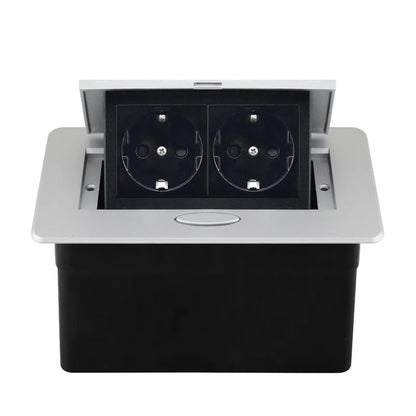 220V Desktop Power Socket Pop-up Hidden Socket EU Socket Built-in Socket With Dual USB Interface And type-C Interface