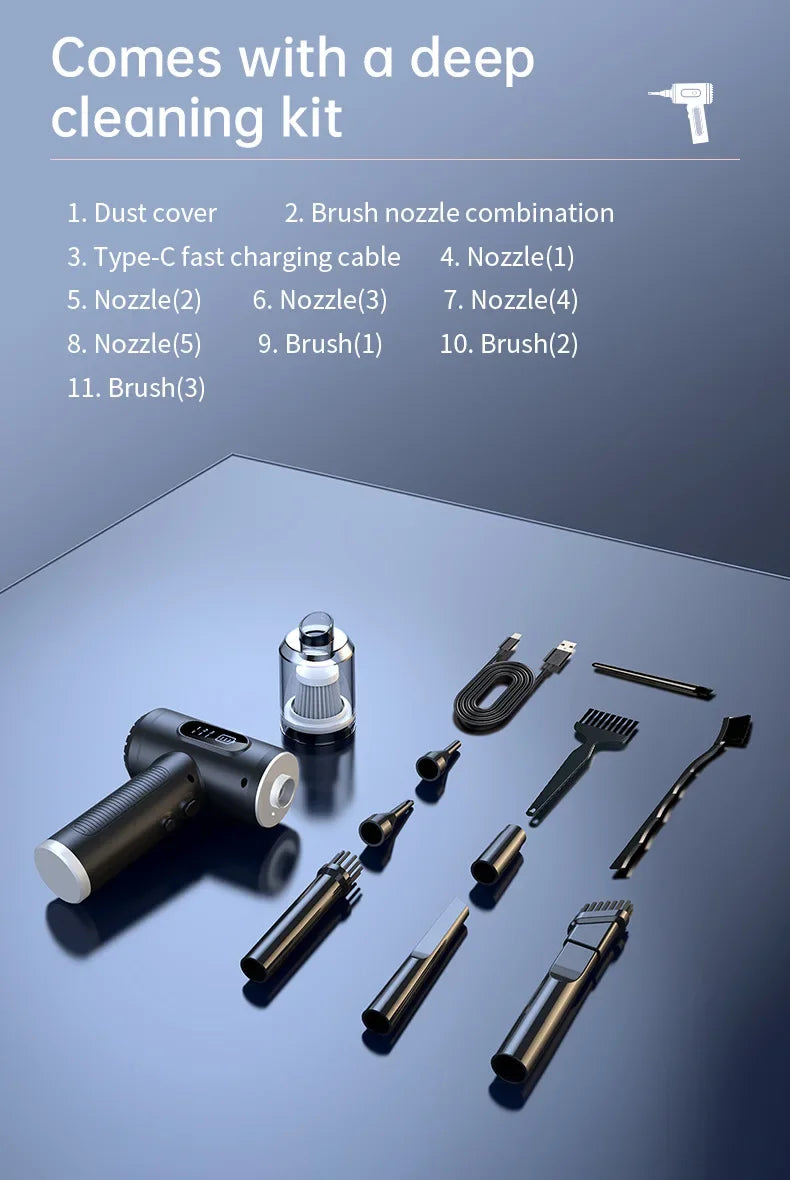 50000RPM Car Vacuum Cleaner Handheld Powerful Pump Mini Cordless Cleaner Super Strong Robot Wireless Vacuum Cleaner And Blower