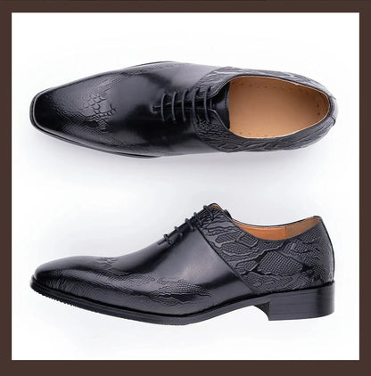 YAOLIDA Business Oxfords Shoes For Men Luxury Handmade Dress Wedding Office Side pretty Printing Preminum Formal Leather Shoe CN