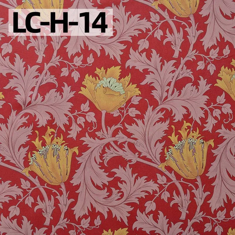 William Morris Fabric Cotton Digital Printing Classic Flower Printed Handmade Crafts Supplies Per Half Meter