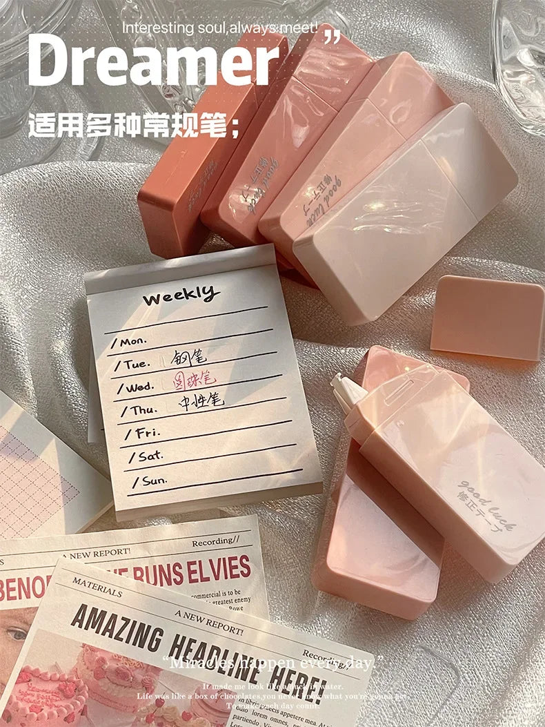 6 Pcs Correction Tape School Supplies Stuff Whiteout Portable Students Study Tools Writing Tapes Kids Tipex