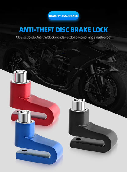 Motorcycle Lock Security Anti Theft Bicycle Motorbike Motorcycle Disc Brake Lock Theft Protection for Scooter Safety Bike Lock