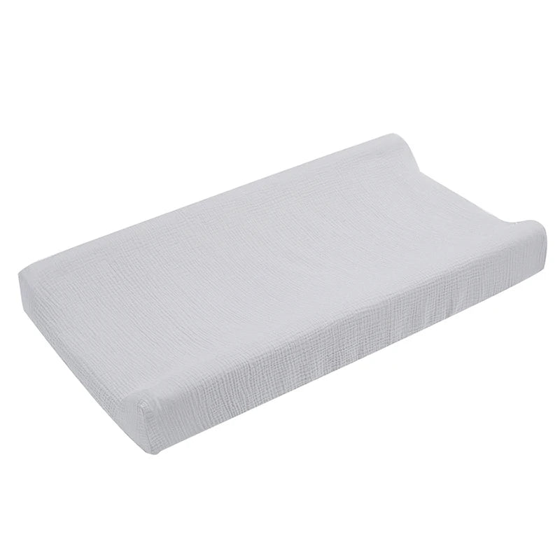2PCS Diaper Changing Pad Cover 100% Muslin Cotton Newborn Baby Changing Mat Cover Solid Color Baby Shower Gift