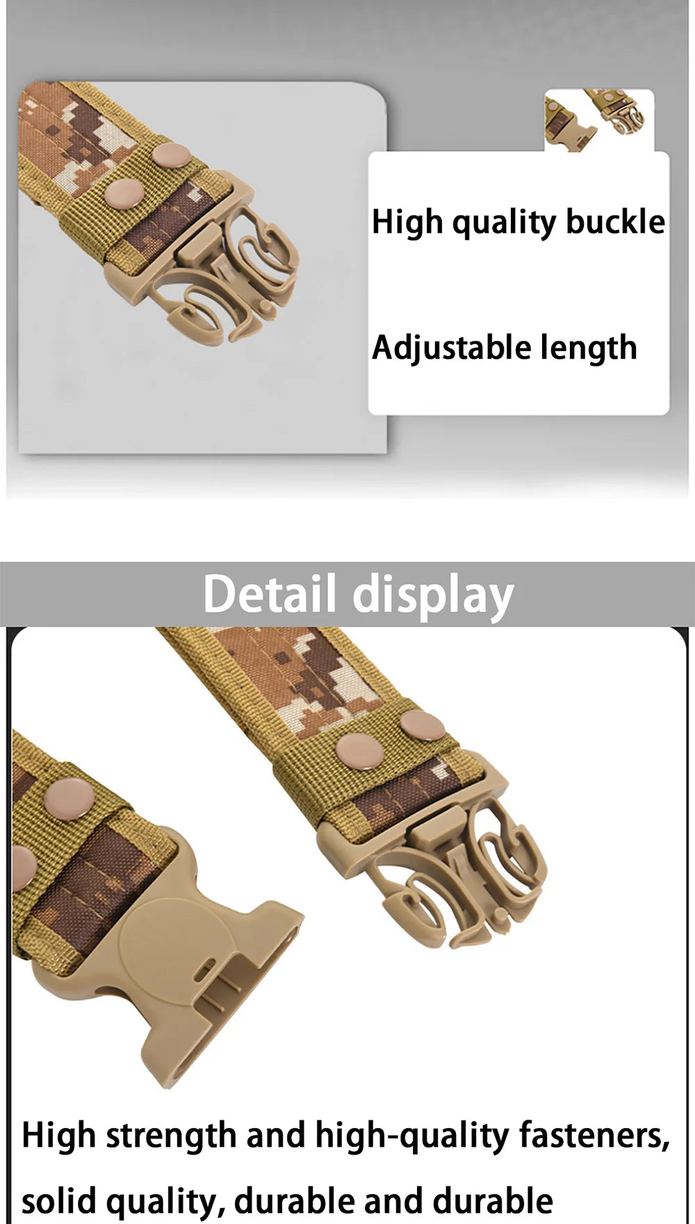 Men's Belt Outdoor Camouflage Tactical Belt Oxford Cloth Belt Mountaineering Belt Nylon Wide Waist Belt Work Belt Neutral Belts