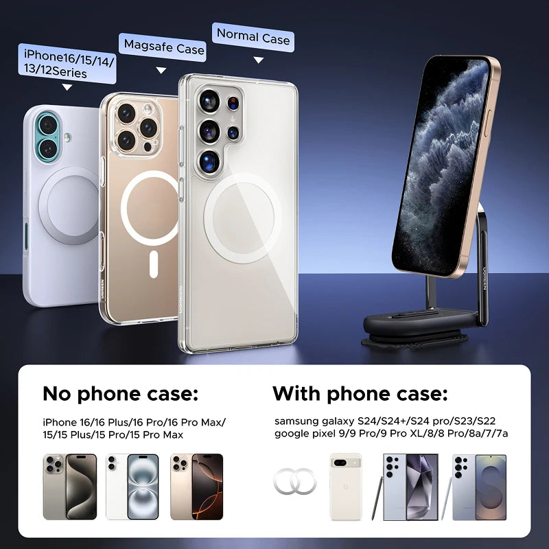 UGREEN Magnetic Car Phone Holder Dashboard 360° Rotatable & Detachable Car Mount For Magsafe iPhone 16 15 Pro Samsumg S25 Xiaomi