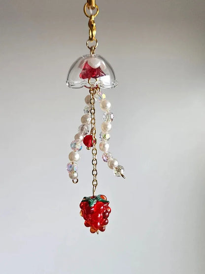 Raspberry Jellyfish Phone Charm Cute Phone Accessories y2k