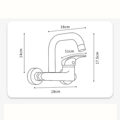 Dish sink faucet wall mounted double hole household sink sink sink sink sink wall outlet hot and cold water universal faucet