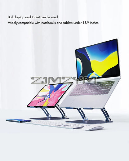 Aluminum Laptop Stand with Cooling Fan Ergonomic Notebook Foldable Cooler Laptop  Adjustable Aluminum Laptop Stand