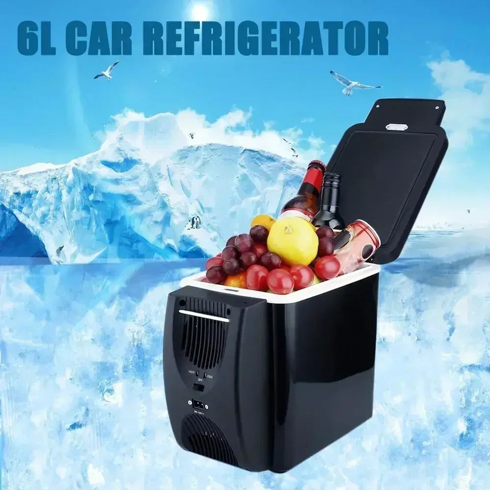 6L Portable Compact Mini Fridge 12V Car Refrigerator Freezer for Camping Traveling Electric Cool Box Summer Outdoor Fridge