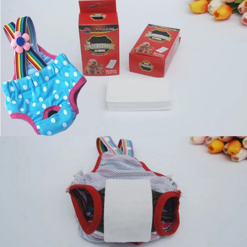 10 Pcs/Bag Dog Diaper Liners Diaper Pads for Male and Female Dogs Disposable Detachable Diaper Anti Leaking Clean Safe for Dogs