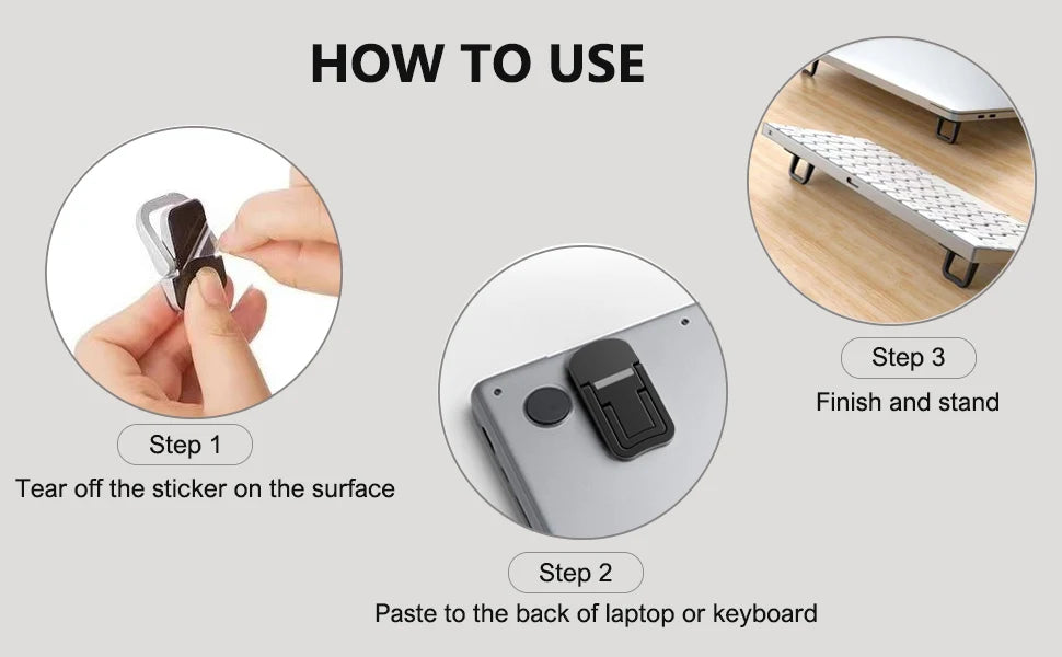 Laptop Heighten Stand for Keyboard Tablet Phone Holder Mini Portable Legs Laptop Stands for Macbook Huawei Notebook Support Feet