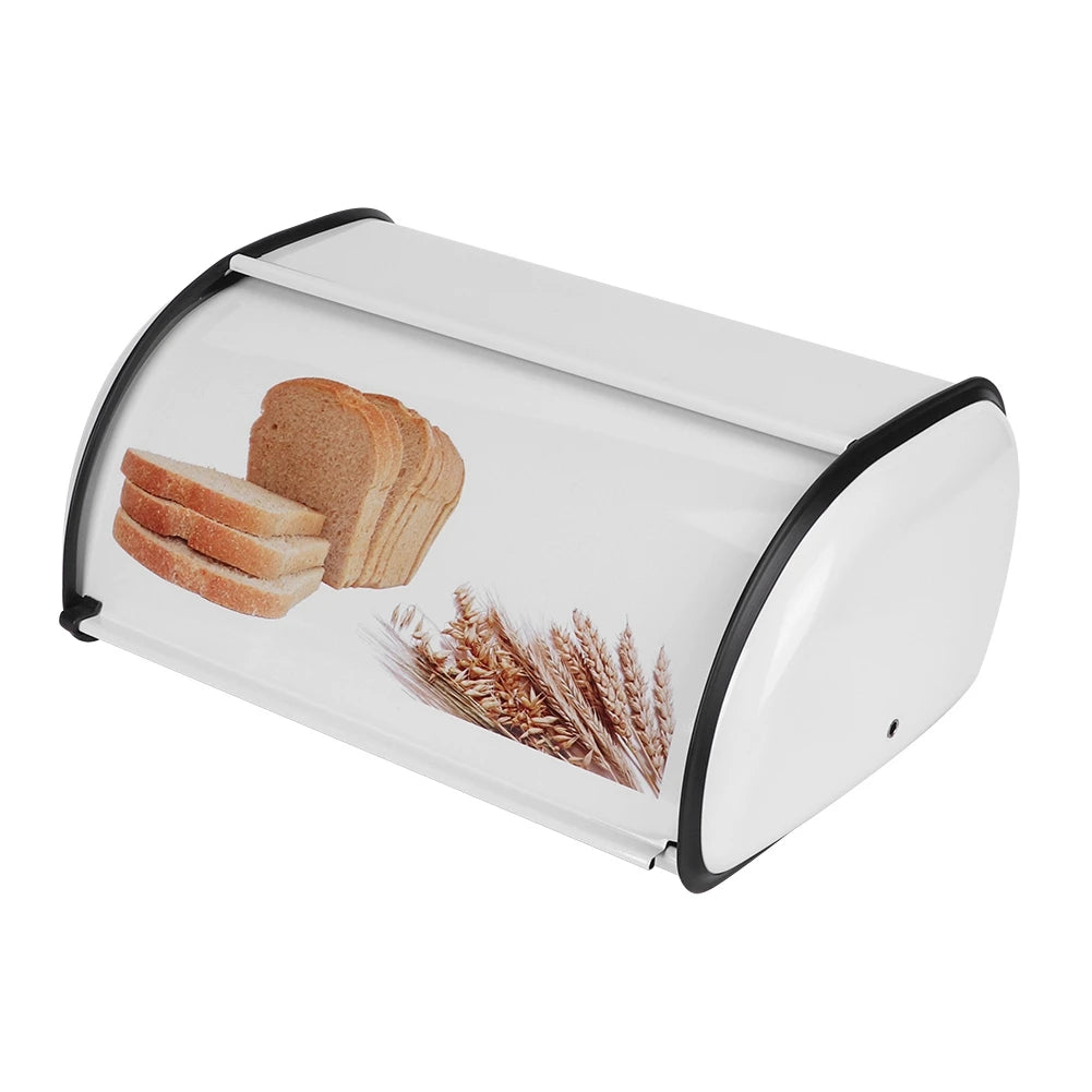 Bread Bin Bread Holder Large Capacity Stainless Steel Bread Box Holder Bin Container Kitchen Storage Organizer Bread Storage Box
