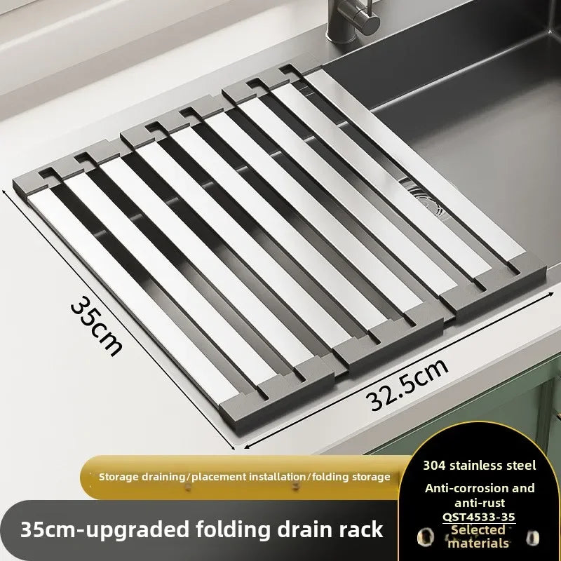 Roll up Dish Drying Rack Over The Sink for Kitchen Portable Aluminum Dish Rack Foldable Dish Drying Racks No rust No mildew New