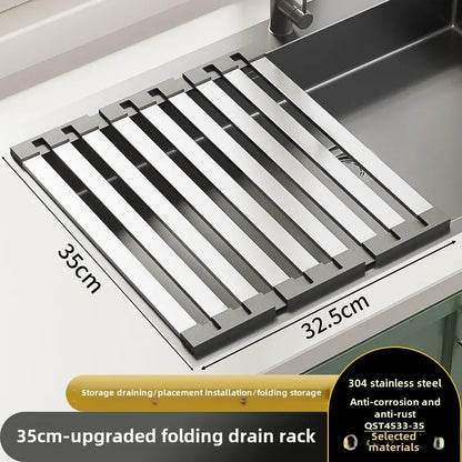 Roll up Dish Drying Rack Over The Sink for Kitchen Portable Aluminum Dish Rack Foldable Dish Drying Racks No rust No mildew New