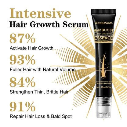 Hair Growth Essence Prevent Hair Loss Baldness Treatment Scalp Massage Roller Regrowth Thicker Strengthen Nourishing Hair Serum