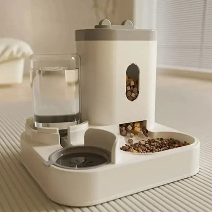 2-in-1 Automatic Pet Feeder with Water Dispenser - Suitable for Feeding/drinking Stations for Puppies/kittens