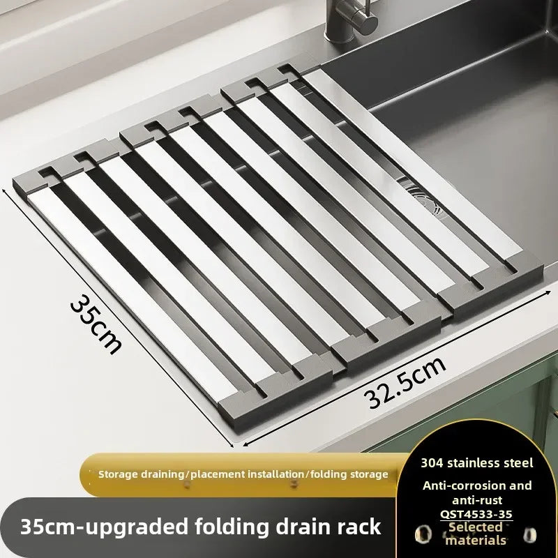 Roll up Dish Drying Rack Over The Sink for Kitchen Portable Aluminum Dish Rack Foldable Dish Drying Racks No rust No mildew New