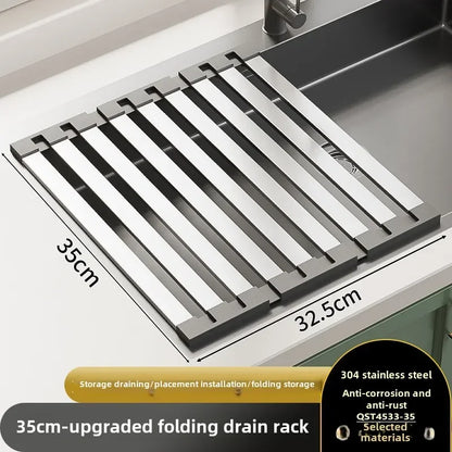 Roll up Dish Drying Rack Over The Sink for Kitchen Portable Aluminum Dish Rack Foldable Dish Drying Racks No rust No mildew New