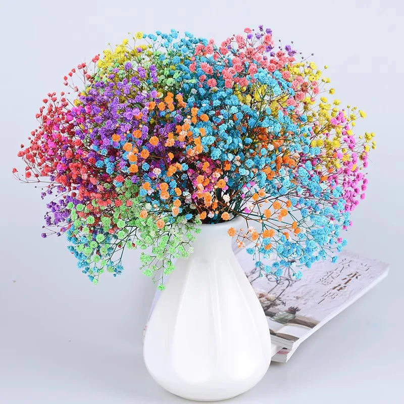 130g Natural Dried Preserved Flowers Babys Breath Home Decoration Natrual Gypsophila Wedding Decor Artificial Flower Photo Props
