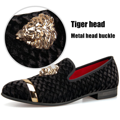 Luxury Brand Loafers Diamond Velvet Men Dress Wedding Shoes Rivets Casual Flats Designer Sneakers