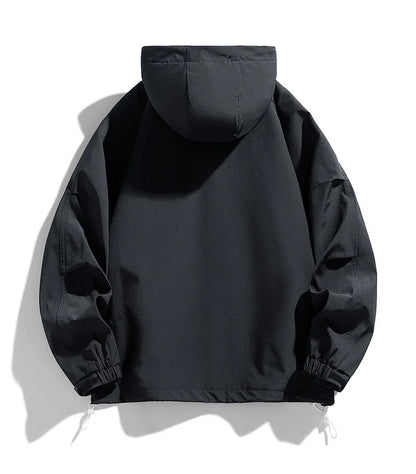 Oversize Men Jacket Coats Windbreaker Trench 6XL 7XL 8XL Plus Size Hooded Waterproof Black Bomber Camping Loose Thin Softshell