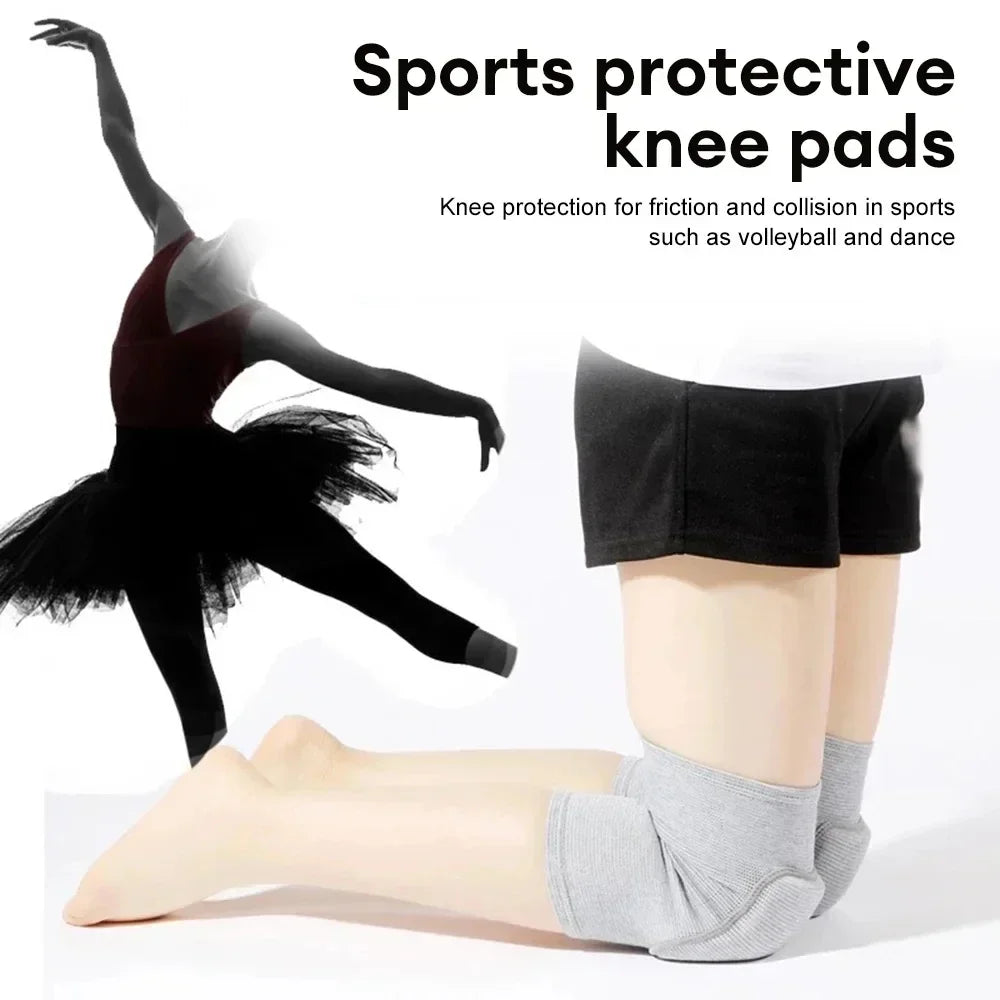 Sports Knee Pads for Adults and Children Dance Knee Pads Elastic Thickened Sponge Knee Pads Gym Yoga Training Protective Gear