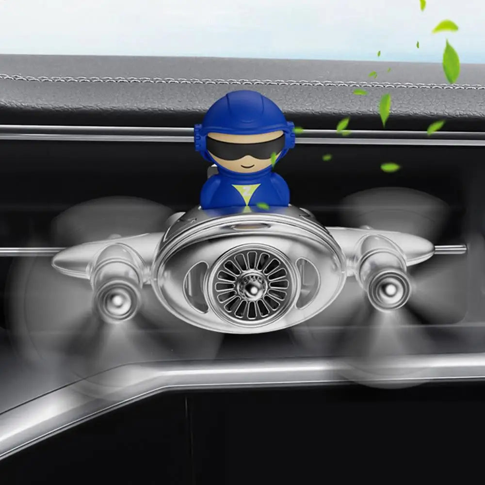 Car Air Freshener Odor Eliminator SUV Vent Clip Rotating Perfume Diffuser Pilot Shape Design Lasting Long Car Fragrance Diffuser