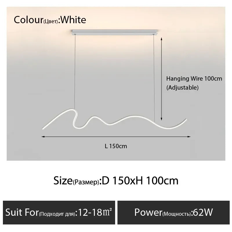 Dining Room Lamp Chandelier Light Luxury Lamps Modern Minimalist Dining Room Dining Table Bar Nordic Minimalist Strip 2025 New