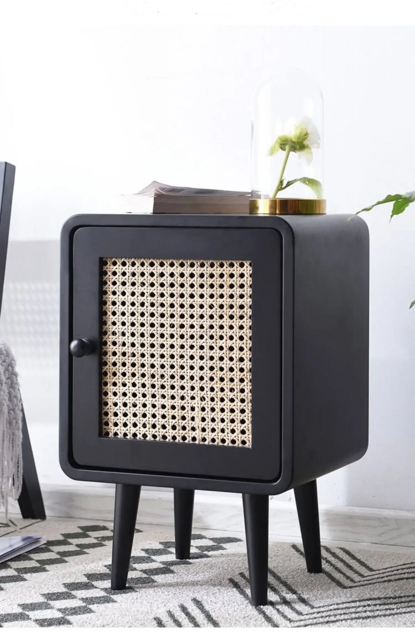 Bedroom Rattan Nightstands Modern Storage Box Organizers Small Space Nightstands Rustic Center Moveis Para Casa Room Decoration