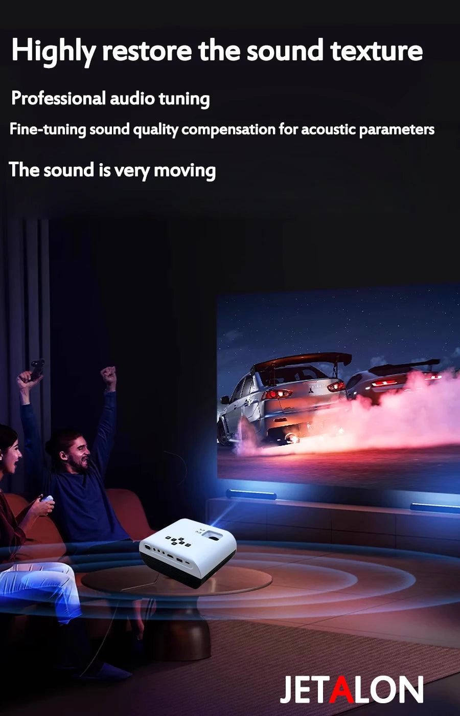 Upgraded 5G WiFi Bluetooth Projector Native1080P Video Projector with USB-C Power Bank Compatibility Home Theater Mini Projector