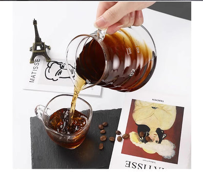600ml Glass Coffee Carafe, Coffee Pot Clear Standard Coffee Server for Pour Over Coffee Maker