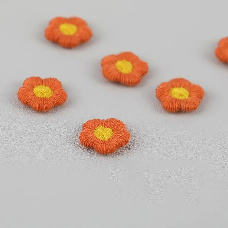 Mini Embroidered Small Flower Patch DIY Earring Accessories Children's Hair Accessories Clothing Accessories